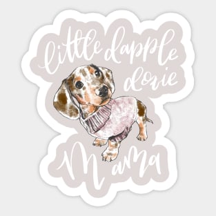 Dapple Doxie, Chocolate in Pink Sticker